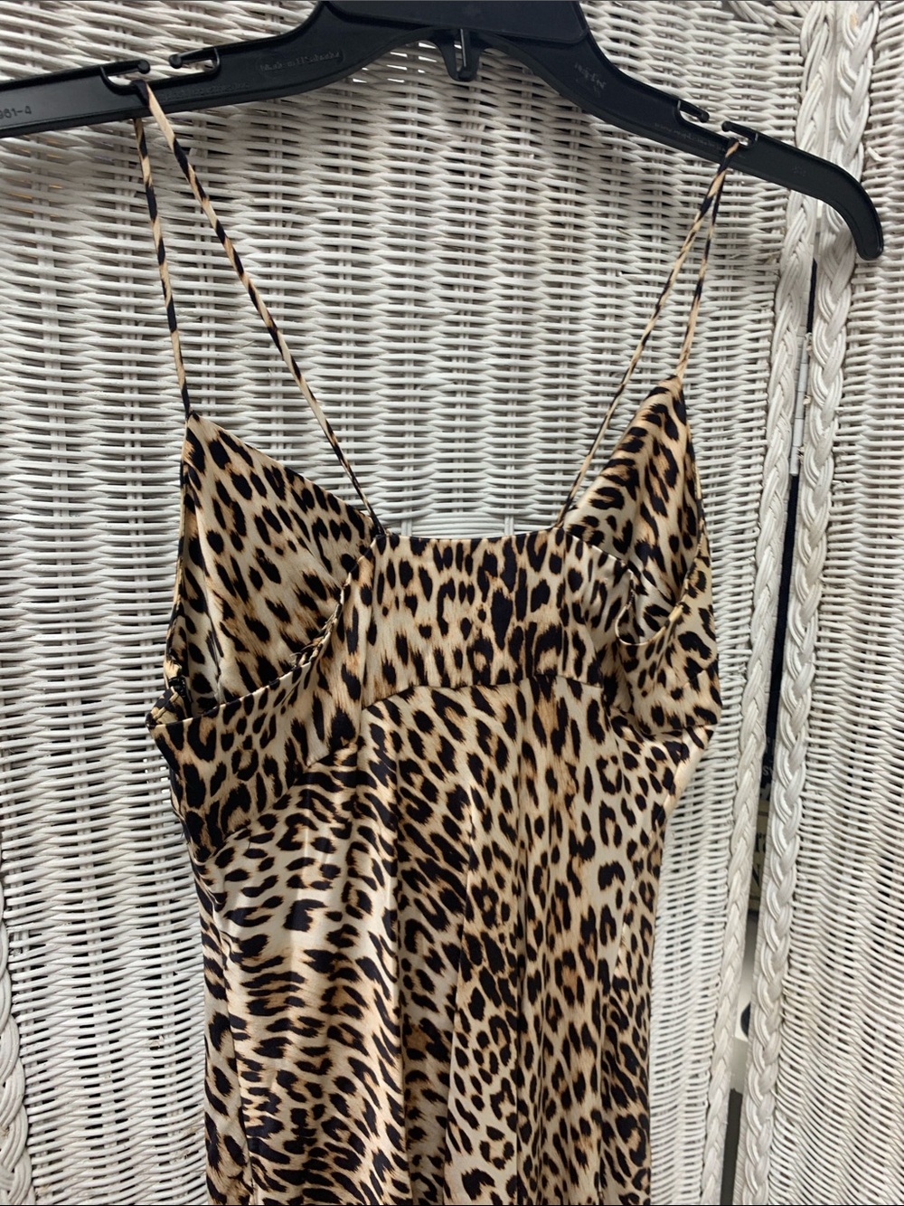 Leopard Print 100 percent silk Mini Dress in Beige/Black - Picture 5 of 6